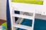 Kinderstockbett 90 x 200 cm | Massivholz: Buche | Weiß Lackiert | umbaubar in 2 Einzelbetten | Premium-Qualität | inkl. Rollroste Abbildung
