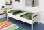 Bettrahmen für Kinder / Kinderbett 90 x 190 cm | Massivholz: Buche | Weiß Lackiert | besonders hohe Qualität Abbildung