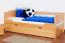 Kinderbett 90 x 200 cm mit Ausziehbett 90 x 190 cm | Massivholz: Buche | Natur Lackiert | inkl. 2. Liegeplatz 90 x 190 cm ausziehbar und 2 Rollrost Abbildung