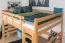 Breites Jugendhochbett 160 x 190 cm | Massivholz: Buche | Natur Lackiert | umbaubar in Einzelbett | Premium-Qualität | inkl. Rollrost Abbildung