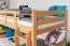 Jugendetagenbett 120 x 190 cm | Massivholz: Buche | Natur Lackiert | umbaubar in 2 Einzelbetten | Premium-Qualität | inkl. Rollroste Abbildung