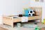 Kinderbett 80 x 200 cm | Massivholz: Buche | Natur Lackiert Abbildung