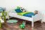 Kinderbett 80 x 200 cm | Massivholz: Buche | Weiß Lackiert Abbildung