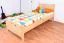 Kinderbett 90 x 200 cm | Massivholz: Kiefer | Natur Lackiert Abbildung