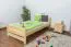 Kinderbett 90 x 200 cm | Massivholz: Kiefer | Natur Lackiert Abbildung