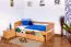 Bettrahmen für Kinder / Kinderbett 90 x 200 cm | Massivholz: Buche | Natur Lackiert | inkl. 2 Schubladen und Lattenrost | besonders hohe Qualität Abbildung