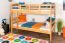 Stockbett für Kinder 90 x 200 cm | Massivholz: Buche | Natur Lackiert | umbaubar in 2 Einzelbetten | inkl. Rollroste Abbildung