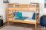 Etagenbett für Jugendliche 90 x 200 cm | Massivholz: Buche | Natur Lackiert | umbaubar in 2 Einzelbetten | inkl. Rollroste Abbildung