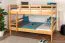 Stockbett für Kinder 120 x 200 cm | Massivholz: Buche | Natur Lackiert | umbaubar in 2 Einzelbetten | inkl. Rollroste Abbildung