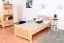 Kinderbett 90 x 200 cm | Massivholz: Kiefer | Natur Lackiert Abbildung