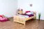Kinderbett 100 x 200 cm | Massivholz: Kiefer | Natur Lackiert Abbildung
