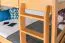 Stockbett für Kinder 120 x 190 cm | Massivholz: Buche | Natur Lackiert | umbaubar in 2 Einzelbetten | inkl. Rollroste Abbildung