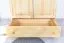 Kleiderschrank | 2 Drehtüren | 1 Schublade | 1 Fach | mit Kleiderstange | 102 cm breit | Massivholz | Farbe: Natur Abbildung