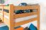 Stockbett für Kinder 90 x 200 cm | Massivholz: Buche | Natur Lackiert | umbaubar in 2 Einzelbetten | inkl. Rollroste Abbildung