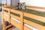 Etagenbett + Bettkasten für Jugendliche 90 x 200 cm | Massivholz: Buche | Natur Lackiert | umbaubar in 2 Einzelbetten | inkl. Bettkasten | inkl. Rollroste Abbildung