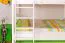 Etagenbett + Ausziehbett für Kinder 90 x 200 cm | Massivholz: Buche | Weiß Lackiert | inkl. Bettkasten | umbaubar in 2 Einzelbetten | inkl. Rollroste Abbildung