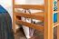 Hochbett für Kinder 90 x 190 cm | Massivholz: Buche | Natur Lackiert | umbaubar in Einzelbett | Premium-Qualität | inkl. Rollrost Abbildung