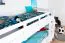 Stockbett für Kinder 120 x 190 cm | Massivholz: Buche | Weiß Lackiert | umbaubar in 2 Einzelbetten | inkl. Rollroste Abbildung