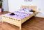 Bettrahmen für Kinder / Kinderbett 140 x 200 cm | Massivholz: Buche | Natur Lackiert Abbildung