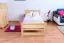 Kinderbett 90 x 200 cm | Massivholz: Kiefer | Natur Lackiert Abbildung