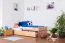 Kinderbett 90 x 200 cm mit Ausziehbett/Bettkasten 90 x 190 cm als Gästebett | Massivholz: Buche | Natur Lackiert | inkl. 2. Liegeplatz 90 x 190 cm ausziehbar und 2 Rollrost Abbildung