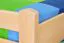 Kinderbett 90 x 190 cm | Massivholz: Buche | Natur Lackiert Abbildung