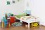 Kinderbett 90 x 190 cm | Massivholz: Buche | Weiß Lackiert Abbildung