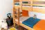 Stockbett für Kinder 90 x 200 cm | Massivholz: Buche | Natur Lackiert | umbaubar in 2 Einzelbetten | inkl. Rollroste Abbildung