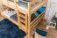Stockbett für Jugendliche 140 x 190 cm | Massivholz: Buche | Natur Lackiert | umbaubar in 2 Einzelbetten | inkl. Rollroste Abbildung