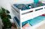 Stockbett für Kinder 120 x 190 cm | Massivholz: Buche | Weiß Lackiert | umbaubar in 2 Einzelbetten | inkl. Rollroste Abbildung