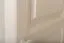 Kleiderschrank | 3 Drehtüren | 4 Schubladen | 3 Fächer | mit Kleiderstange | 135 cm breit | Massivholz | Farbe: Weiß Abbildung