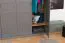 346 cm breiter Kleiderschrank mit 6 Türen | Farbe: Grau Abbildung