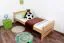 Kinderbett 80 x 200 cm | Massivholz: Buche | Natur Lackiert Abbildung