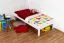 Kinderbett 90 x 190 cm | Massivholz: Buche | Weiß Lackiert Abbildung