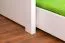 Etagenbett + Ausziehbett für Kinder 90 x 200 cm | Massivholz: Buche | Weiß Lackiert | inkl. Bettkasten | umbaubar in 2 Einzelbetten | inkl. Rollroste Abbildung