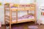 Etagenbett für Kinder 90 x 200 cm | Massivholz: Buche | Natur Lackiert | umbaubar in 2 Einzelbetten | inkl. Rollroste Abbildung