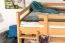 Hochbett für Kinder 90 x 190 cm | Massivholz: Buche | Natur Lackiert | umbaubar in Einzelbett | Premium-Qualität | inkl. Rollrost Abbildung