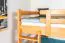 Stockbett für Jugendliche 140 x 200 cm | Massivholz: Buche | Natur Lackiert | umbaubar in 2 Einzelbetten | inkl. Rollroste Abbildung