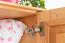 Kleiderschrank | 2 Drehtüren | 6 Fächer | 2 Schubladen | mit Kleiderstange | 90 cm breit | Massivholz | Farbe: Natur Abbildung