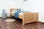Bettrahmen für Kinder / Kinderbett 90 x 200 cm | Massivholz: Buche | Natur Lackiert Abbildung