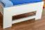 Bettrahmen für Kinder / Kinderbett 90 x 200 cm | Massivholz: Buche | Weiß Lackiert Abbildung