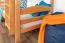 Stockbett für Kinder 90 x 190 cm | Massivholz: Buche | Natur Lackiert | umbaubar in 2 Einzelbetten | inkl. Rollroste Abbildung