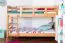 Etagenbett für Kinder 90 x 200 cm | Massivholz: Buche | Natur Lackiert | umbaubar in 2 Einzelbetten | inkl. Rollroste Abbildung