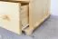 Kleiderschrank | 2 Drehtüren | 1 Schublade | 1 Fach | mit Kleiderstange | 102 cm breit | Massivholz | Farbe: Natur Abbildung