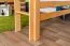 Doppelbett-Hochbett 160 x 200 cm | Massivholz: Buche | Natur Lackiert | umbaubar in Einzelbett | Premium-Qualität | inkl. Rollrost Abbildung