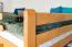 Stockbett für Kinder 120 x 190 cm | Massivholz: Buche | Natur Lackiert | umbaubar in 2 Einzelbetten | inkl. Rollroste Abbildung