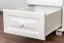 Schmaler Kleiderschrank | 1 Drehtür | 1 Schublade | mit Kleiderstange | 47 cm breit | Massivholz | Farbe: Weiß Abbildung
