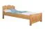 Kinderbett 90 x 200 cm | Massivholz: Kiefer | Natur Lackiert Abbildung
