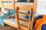Stockbett für Kinder 90 x 190 cm | Massivholz: Buche | Natur Lackiert | umbaubar in 2 Einzelbetten | inkl. Rollroste Abbildung