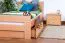Bettrahmen für Kinder / Kinderbett 90 x 200 cm | Massivholz: Buche | Natur Lackiert | inkl. 2 Schubladen und Lattenrost | besonders hohe Qualität Abbildung